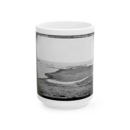 Aquia Creek Landing, Virginia. Distant View Of Federal Supply Depot (U.S. Civil War) White Coffee Mug - Go Mug Yourself