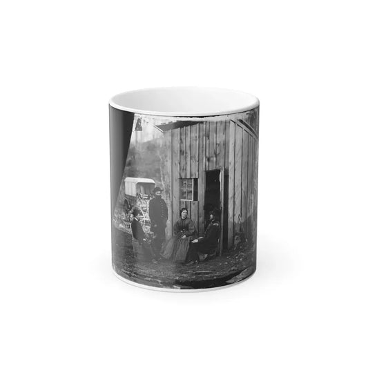 Aquia Creek Landing, Virginia (Vicinity). Group at Captain W.S. Hall's Wagon Camp (U.S. Civil War) Color Changing Coffee Mug 11oz Default Title 11oz - Go Mug Yourself