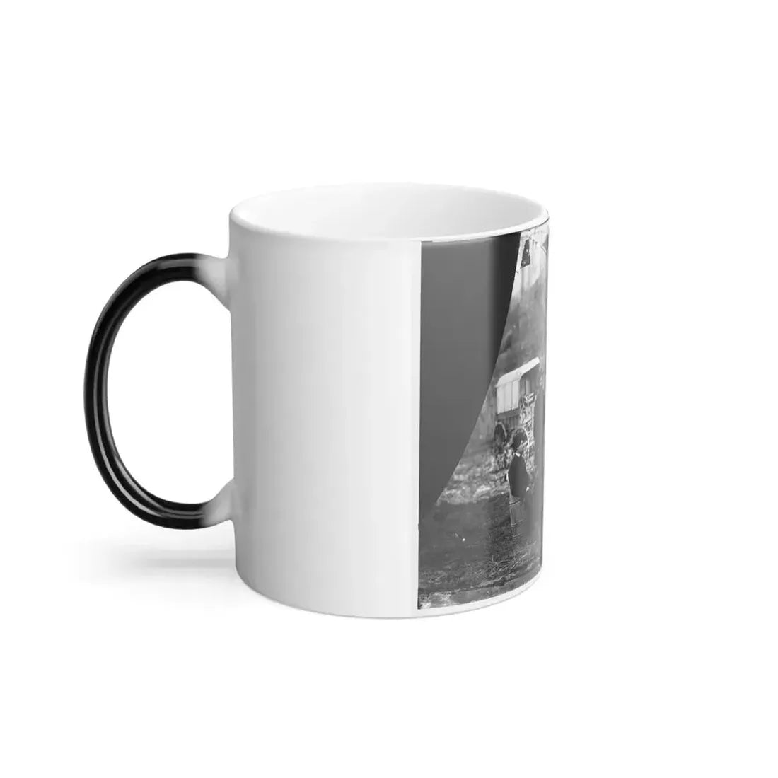 Aquia Creek Landing, Virginia (Vicinity). Group at Captain W.S. Hall's Wagon Camp (U.S. Civil War) Color Changing Coffee Mug 11oz - Go Mug Yourself