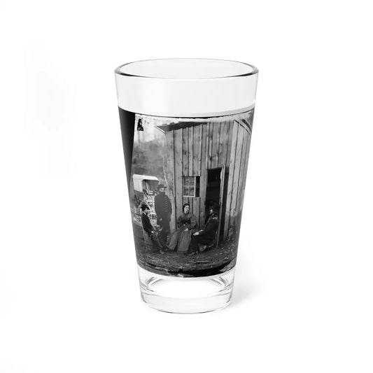 Aquia Creek Landing, Virginia (Vicinity). Group At Captain W.S. Hall's Wagon Camp (U.S. Civil War) Pint Glass 16oz 16oz - Go Mug Yourself