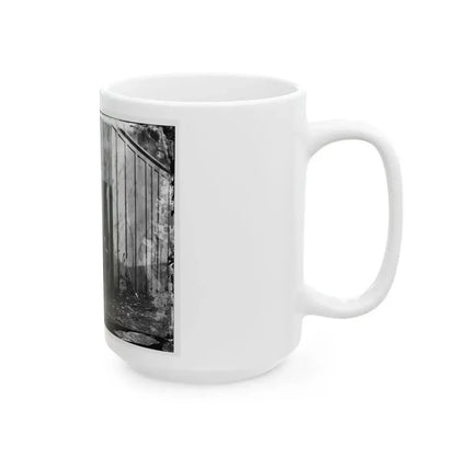 Aquia Creek Landing, Virginia (Vicinity). Group At Captain W.S. Hall's Wagon Camp (U.S. Civil War) White Coffee Mug - Go Mug Yourself