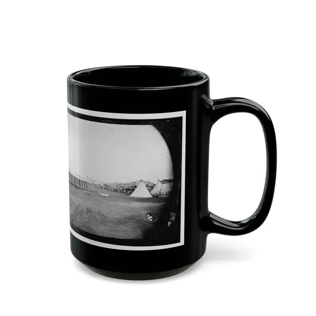 Aquia Creek Landing, Virginia. View From Commissary Department (U.S. Civil War) Black Coffee Mug - Go Mug Yourself