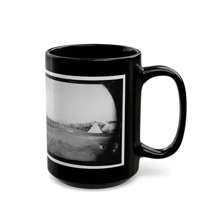 Aquia Creek Landing, Virginia. View From Commissary Department (U.S. Civil War) Black Coffee Mug - Go Mug Yourself