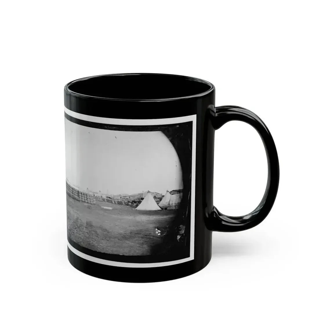 Aquia Creek Landing, Virginia. View From Commissary Department (U.S. Civil War) Black Coffee Mug - Go Mug Yourself