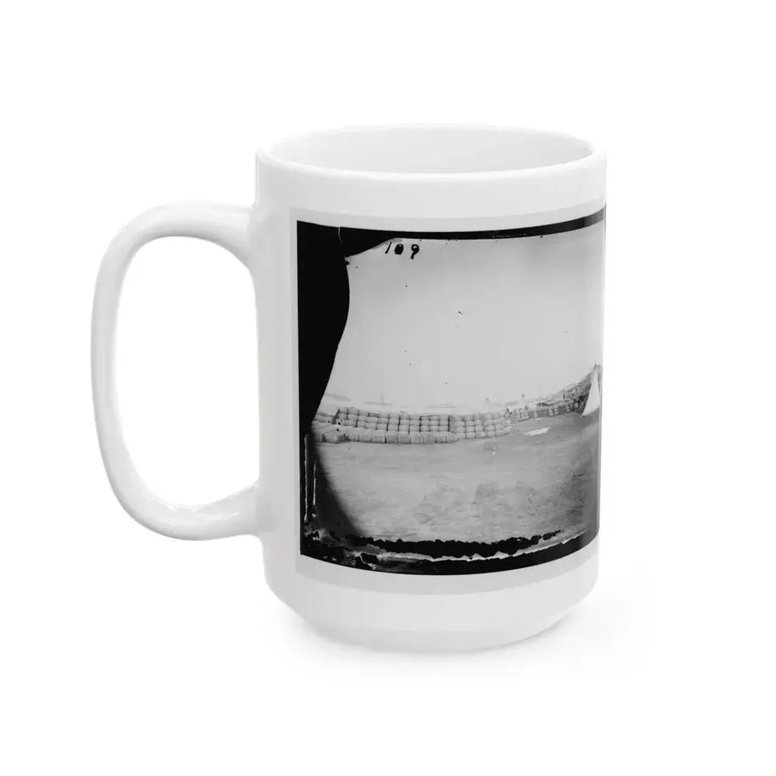 Aquia Creek Landing, Virginia. View From Commissary Department (U.S. Civil War) White Coffee Mug - Go Mug Yourself