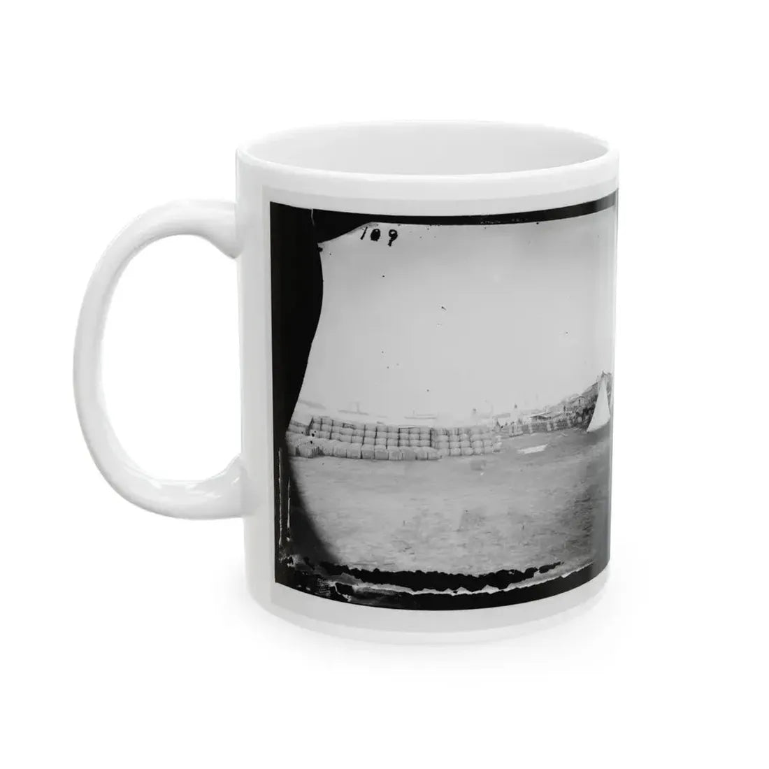 Aquia Creek Landing, Virginia. View From Commissary Department (U.S. Civil War) White Coffee Mug - Go Mug Yourself