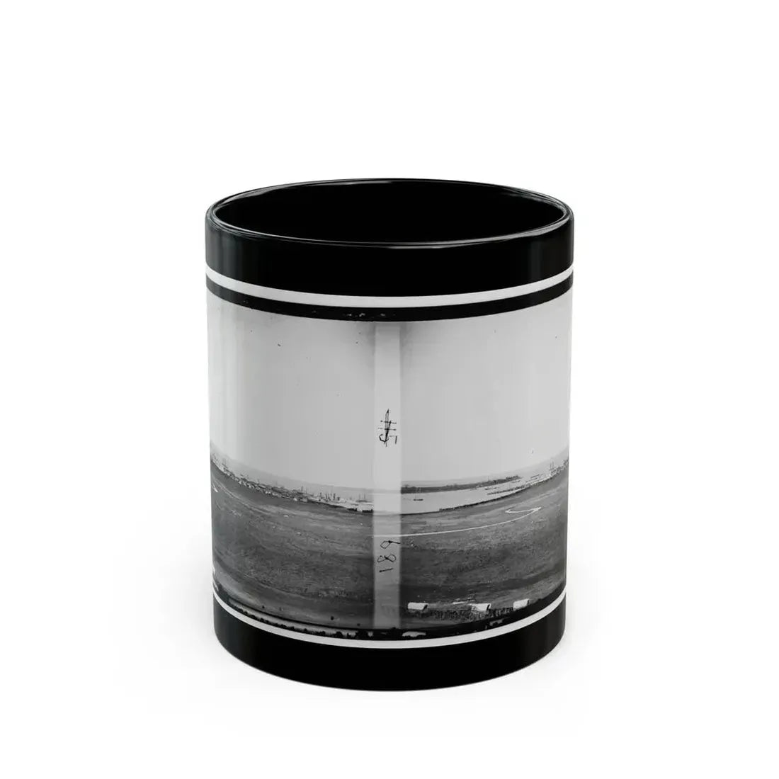 Aquia Creek Landing, Virginia. View Of Federal Supply Depot (U.S. Civil War) Black Coffee Mug 11oz - Go Mug Yourself