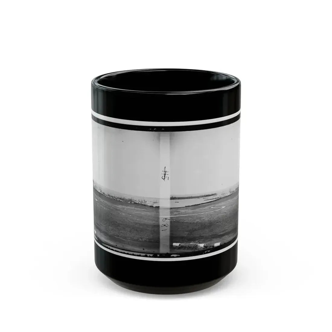 Aquia Creek Landing, Virginia. View Of Federal Supply Depot (U.S. Civil War) Black Coffee Mug 15oz - Go Mug Yourself