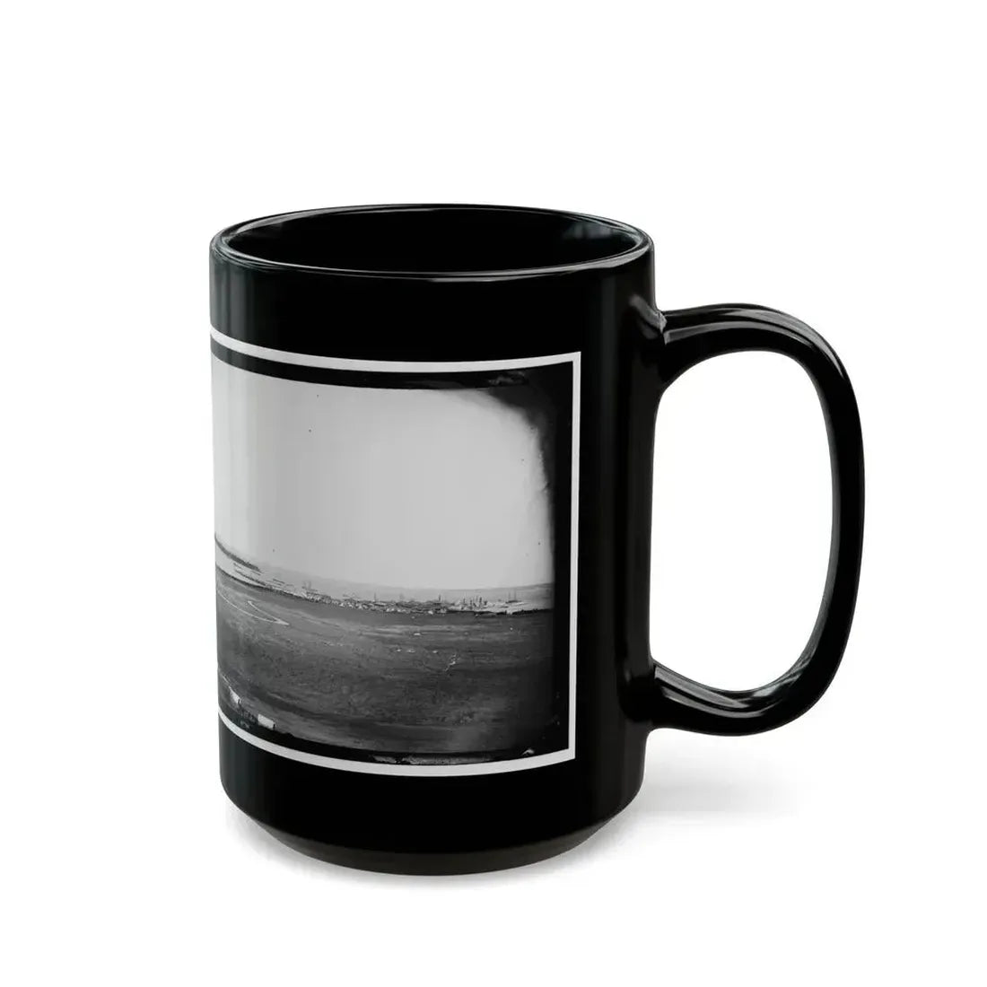Aquia Creek Landing, Virginia. View Of Federal Supply Depot (U.S. Civil War) Black Coffee Mug - Go Mug Yourself