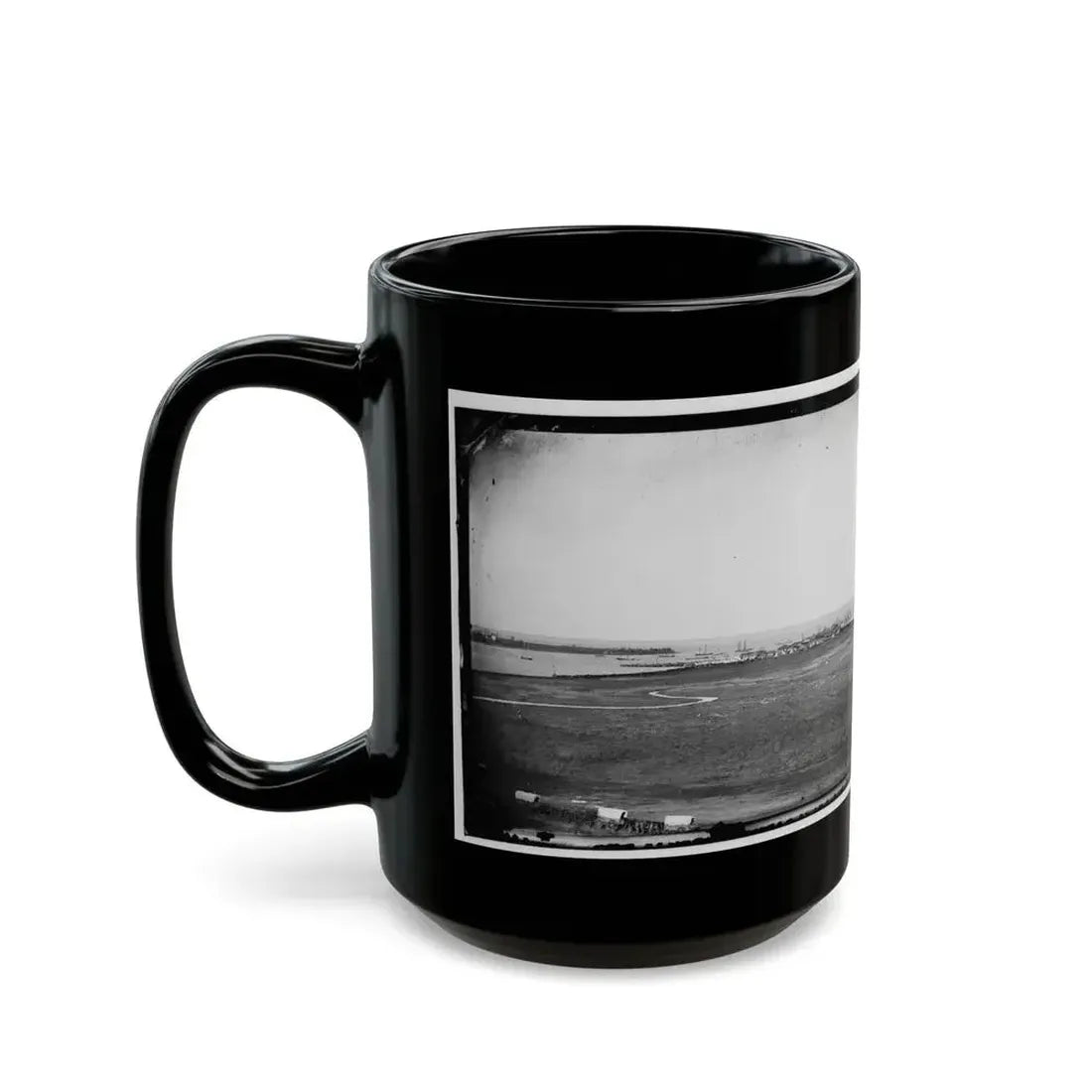 Aquia Creek Landing, Virginia. View Of Federal Supply Depot (U.S. Civil War) Black Coffee Mug - Go Mug Yourself