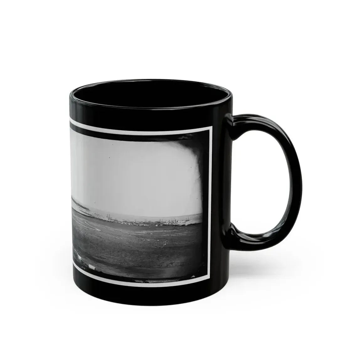 Aquia Creek Landing, Virginia. View Of Federal Supply Depot (U.S. Civil War) Black Coffee Mug - Go Mug Yourself