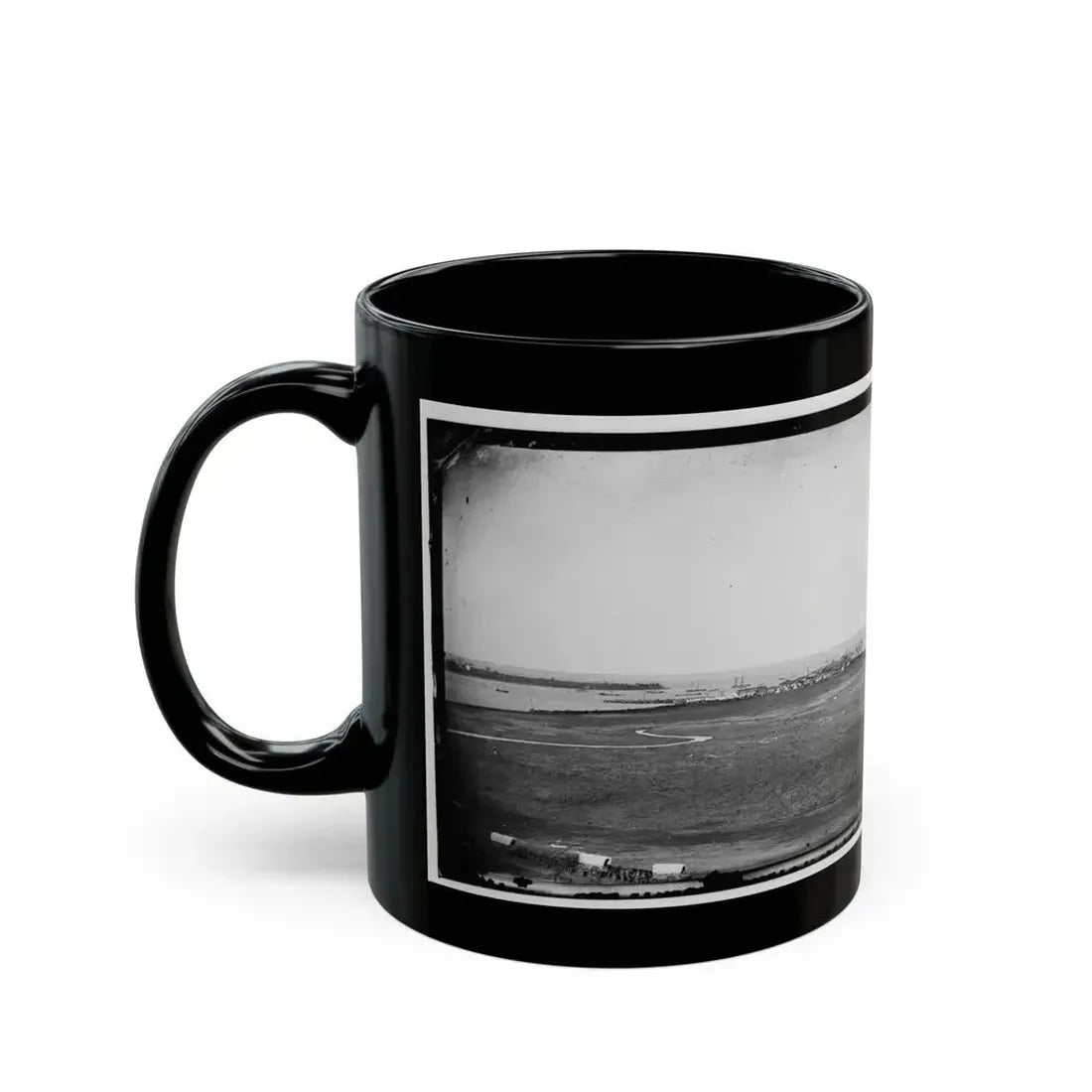 Aquia Creek Landing, Virginia. View Of Federal Supply Depot (U.S. Civil War) Black Coffee Mug - Go Mug Yourself