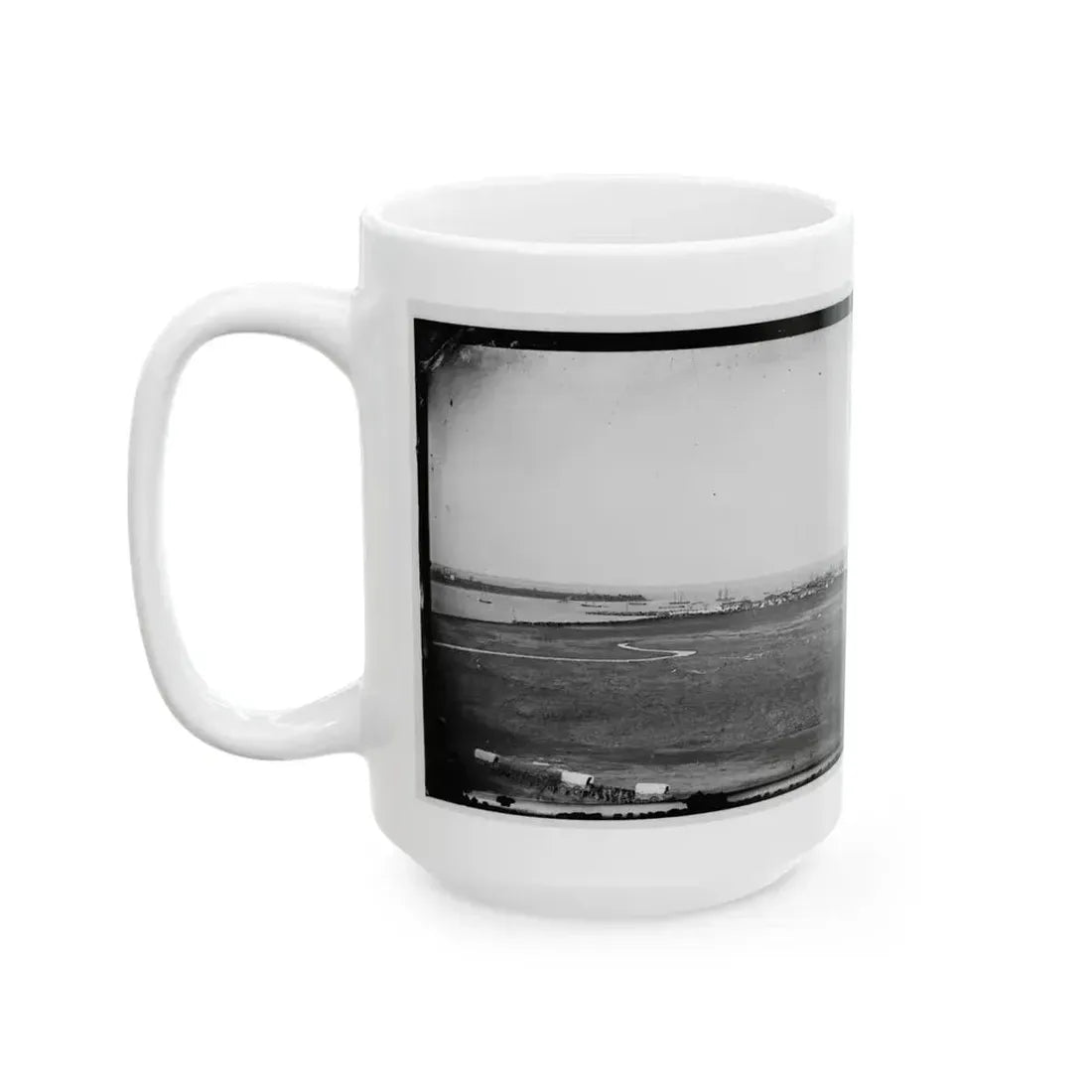 Aquia Creek Landing, Virginia. View Of Federal Supply Depot (U.S. Civil War) White Coffee Mug - Go Mug Yourself