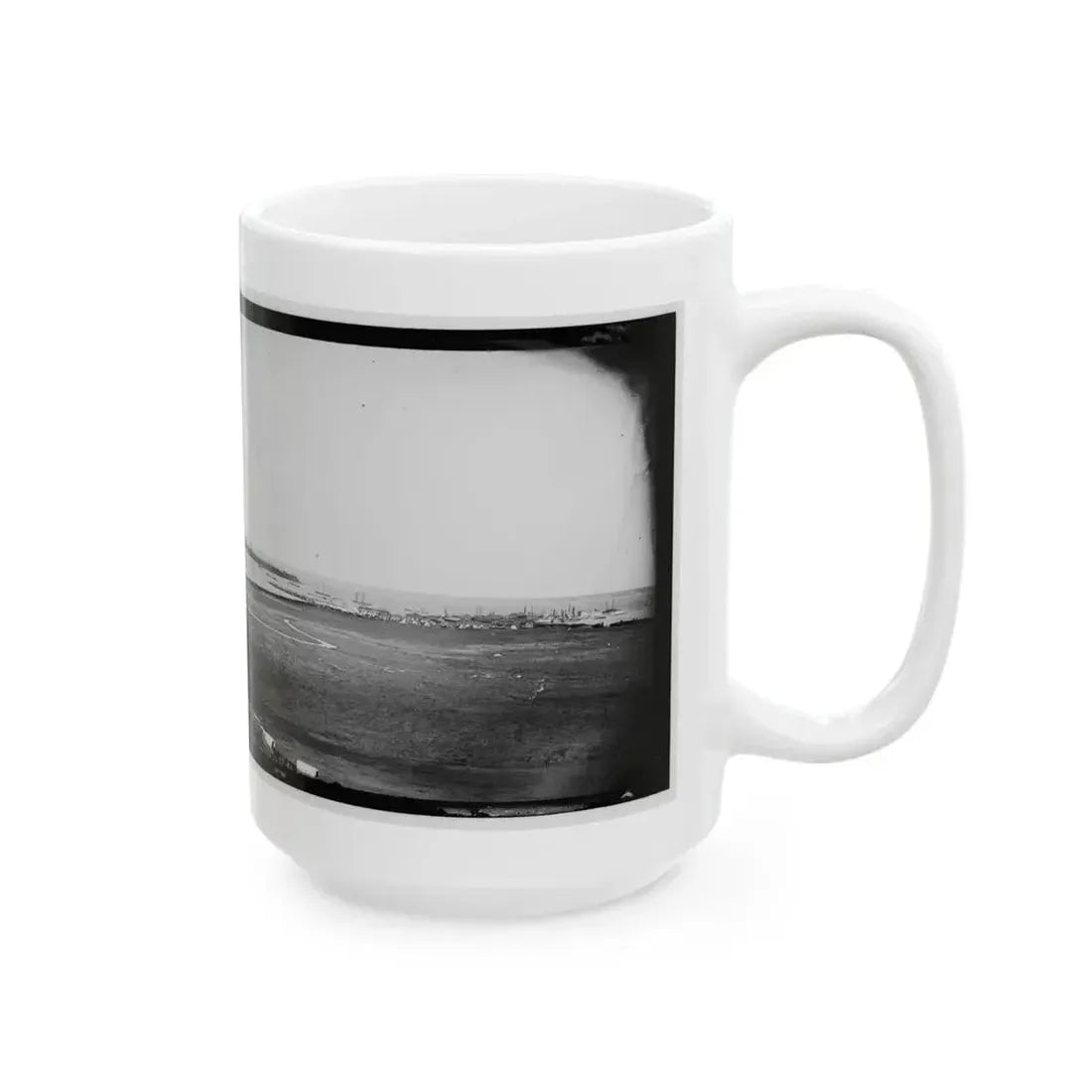 Aquia Creek Landing, Virginia. View Of Federal Supply Depot (U.S. Civil War) White Coffee Mug - Go Mug Yourself