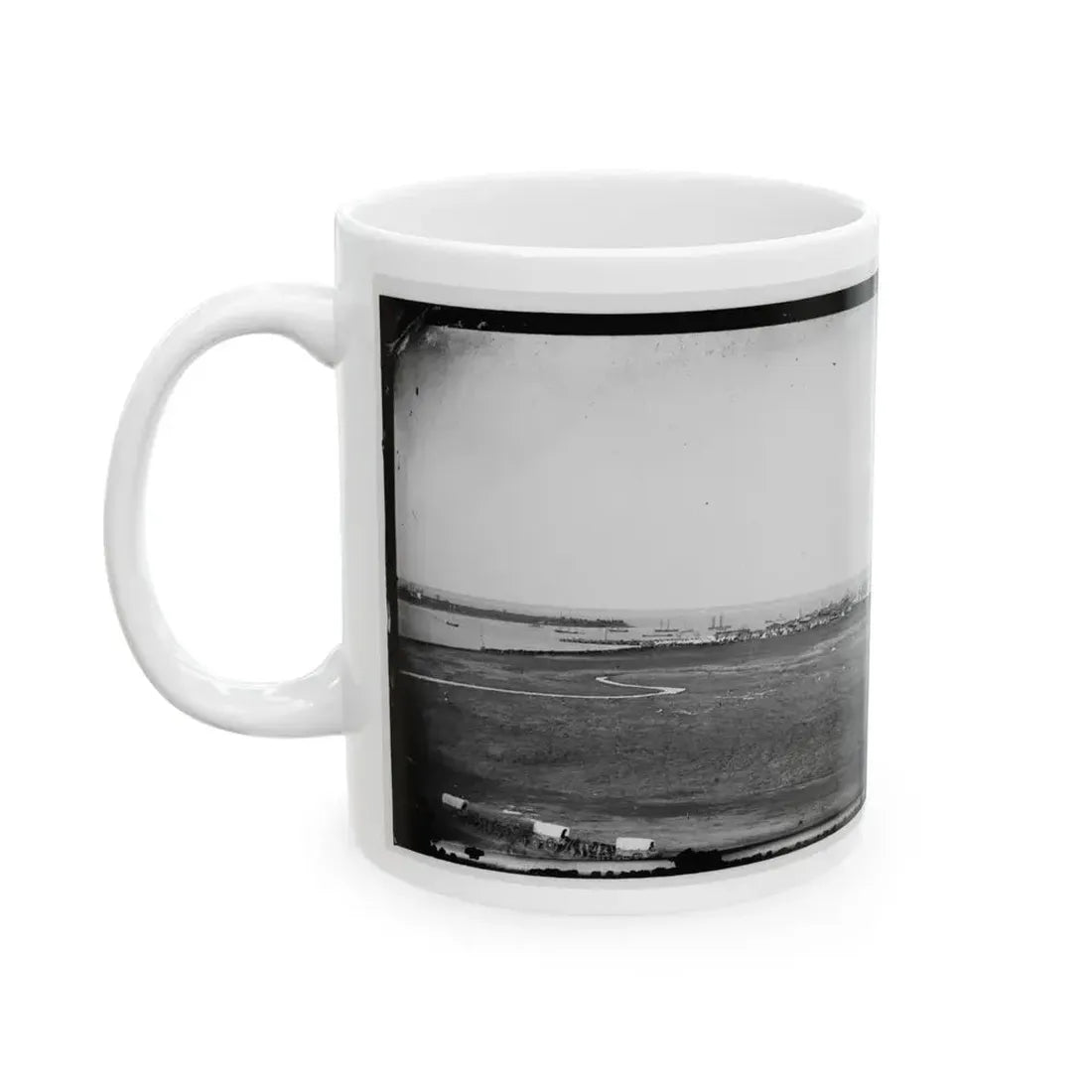 Aquia Creek Landing, Virginia. View Of Federal Supply Depot (U.S. Civil War) White Coffee Mug - Go Mug Yourself