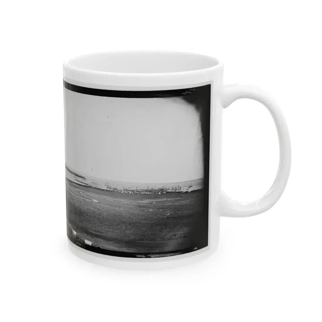 Aquia Creek Landing, Virginia. View Of Federal Supply Depot (U.S. Civil War) White Coffee Mug - Go Mug Yourself