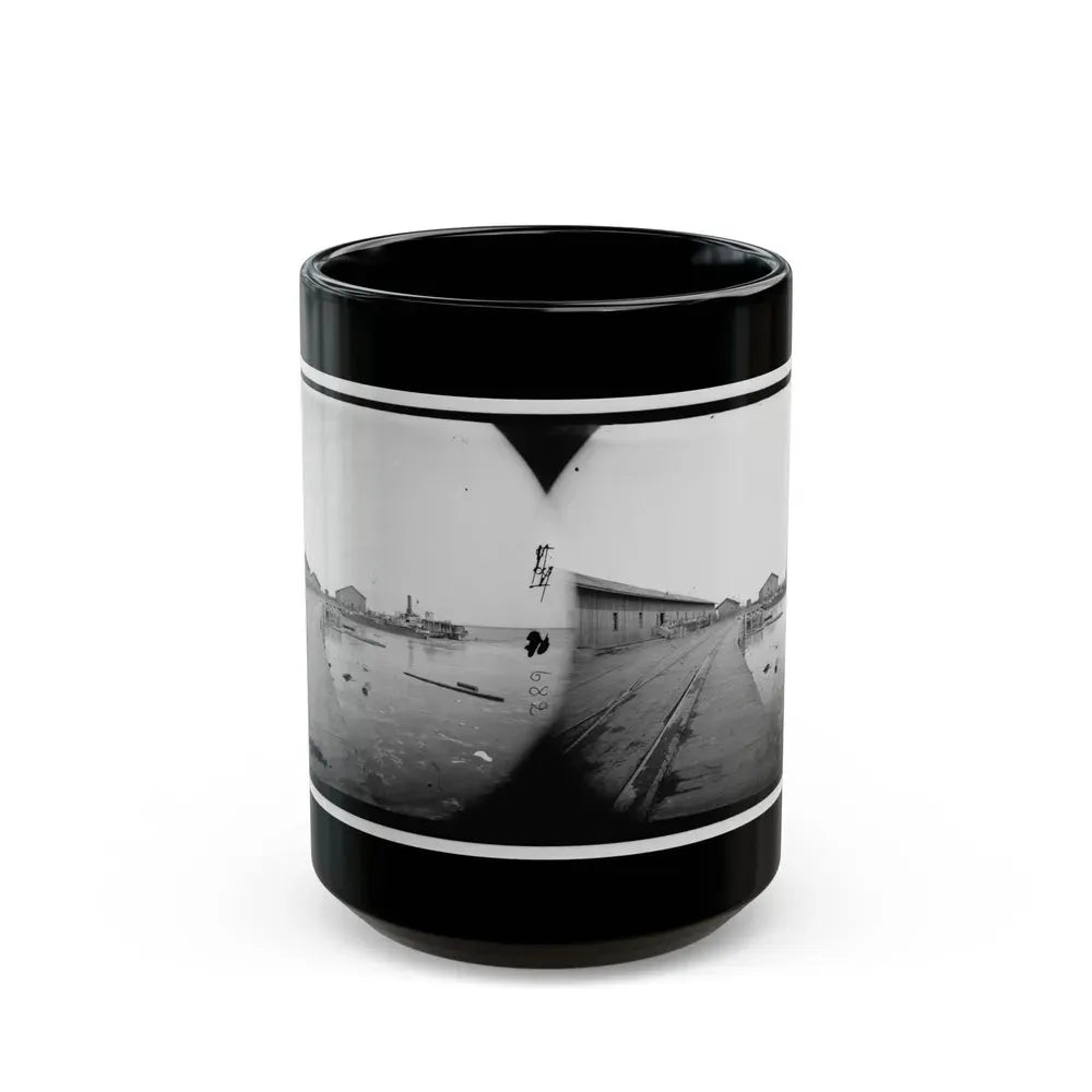 Aquia Creek Landing, Virginia. View Of Wharf (U.S. Civil War) Black Coffee Mug 15oz - Go Mug Yourself