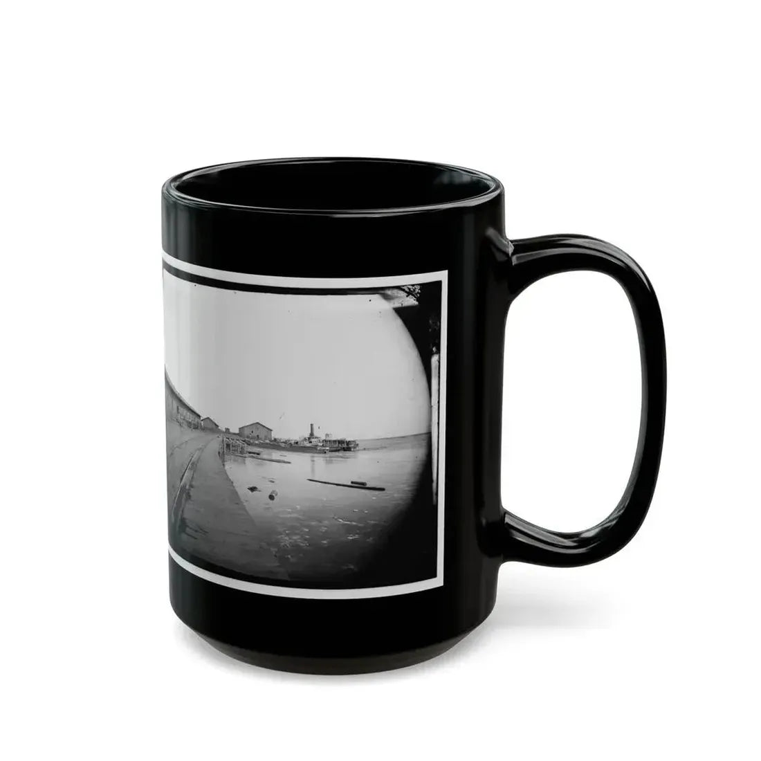 Aquia Creek Landing, Virginia. View Of Wharf (U.S. Civil War) Black Coffee Mug - Go Mug Yourself