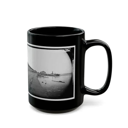 Aquia Creek Landing, Virginia. View Of Wharf (U.S. Civil War) Black Coffee Mug - Go Mug Yourself