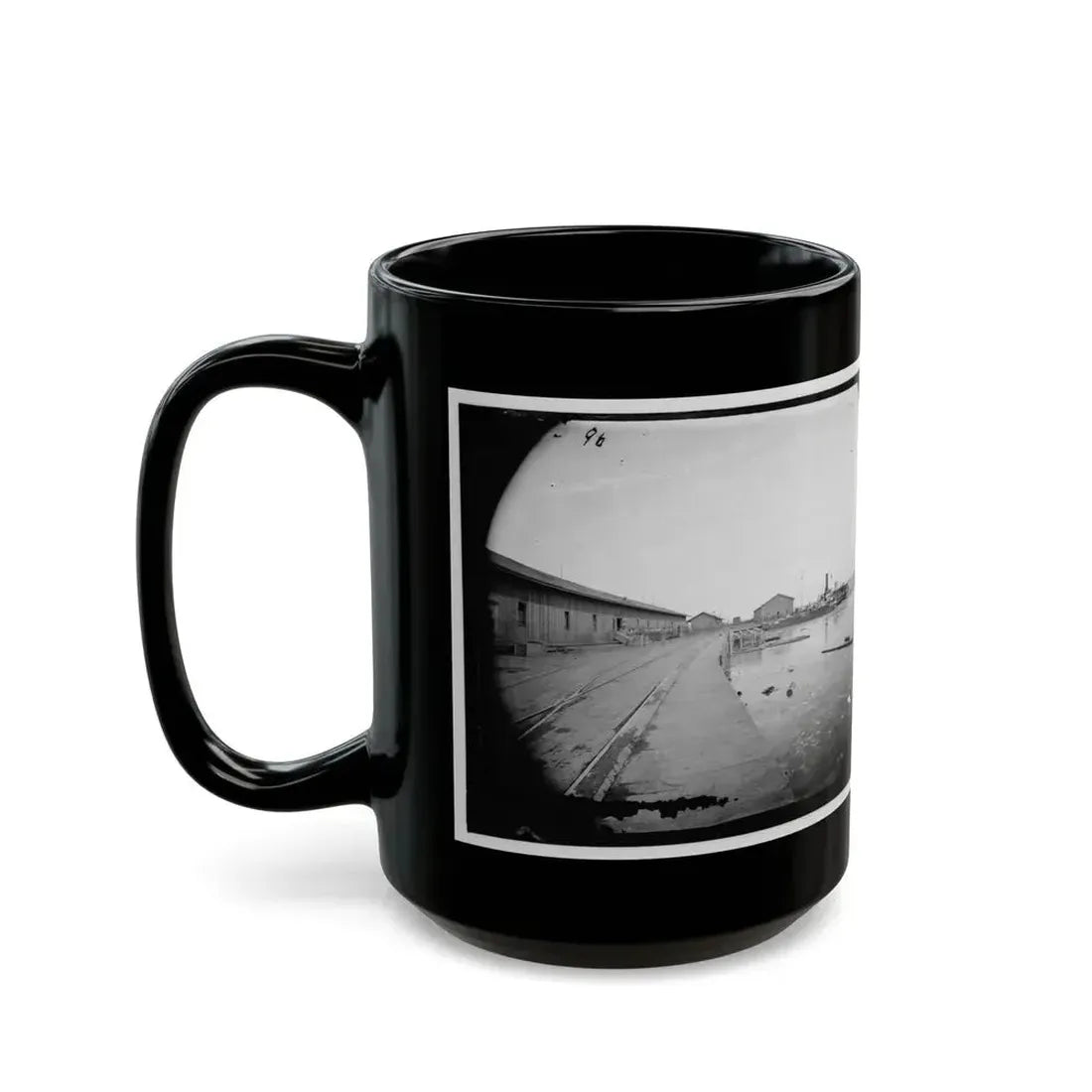 Aquia Creek Landing, Virginia. View Of Wharf (U.S. Civil War) Black Coffee Mug - Go Mug Yourself