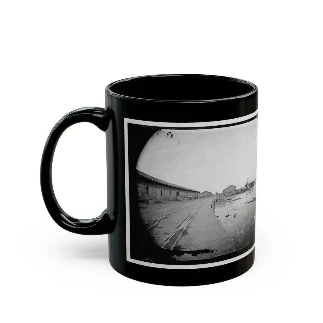 Aquia Creek Landing, Virginia. View Of Wharf (U.S. Civil War) Black Coffee Mug - Go Mug Yourself