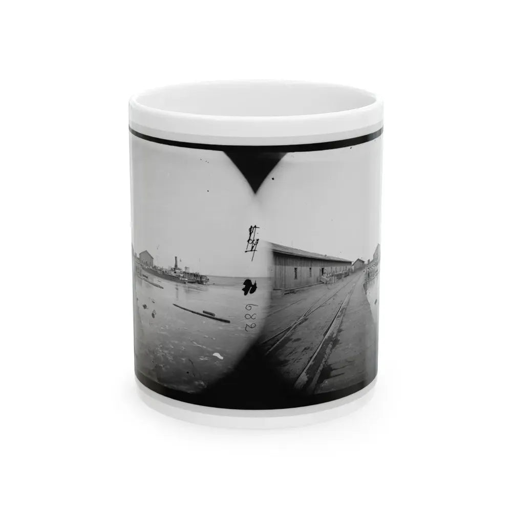 Aquia Creek Landing, Virginia. View Of Wharf (U.S. Civil War) White Coffee Mug 11oz - Go Mug Yourself