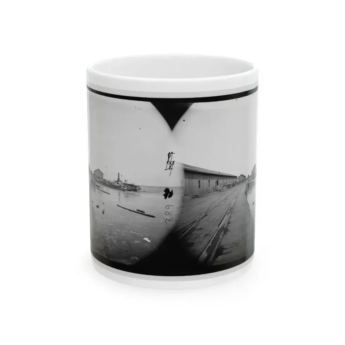 Aquia Creek Landing, Virginia. View Of Wharf (U.S. Civil War) White Coffee Mug 11oz - Go Mug Yourself