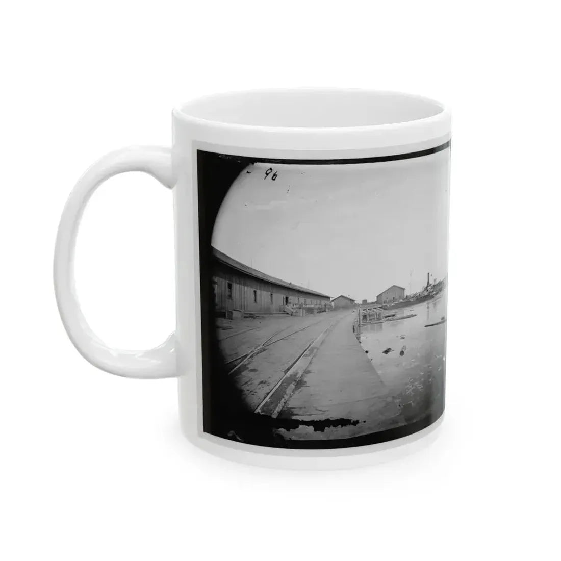 Aquia Creek Landing, Virginia. View Of Wharf (U.S. Civil War) White Coffee Mug - Go Mug Yourself