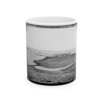 Aquia Creek Landing, Virginia. Distant View Of Federal Supply Depot (U.S. Civil War) White Coffee Mug-11oz-Go Mug Yourself