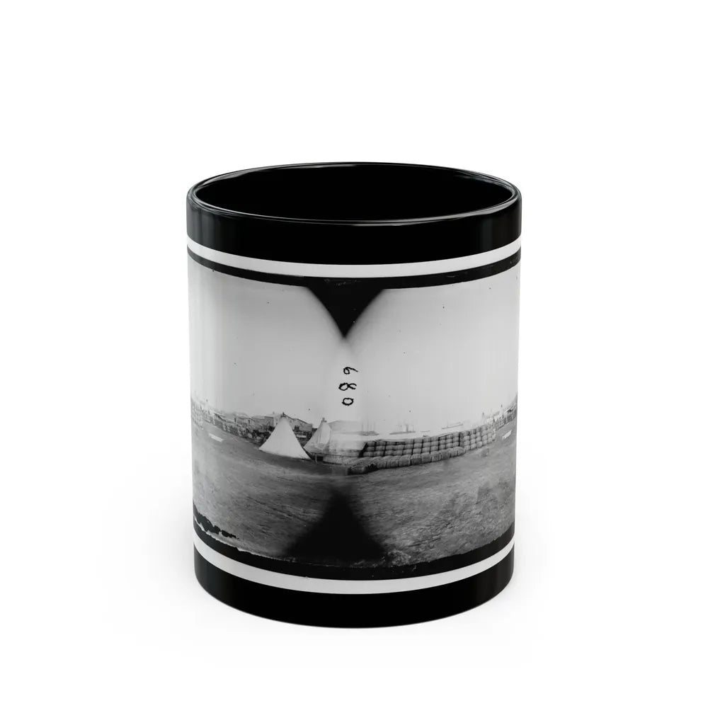 Aquia Creek Landing, Virginia. View From Commissary Department (U.S. Civil War) Black Coffee Mug-11oz-Go Mug Yourself