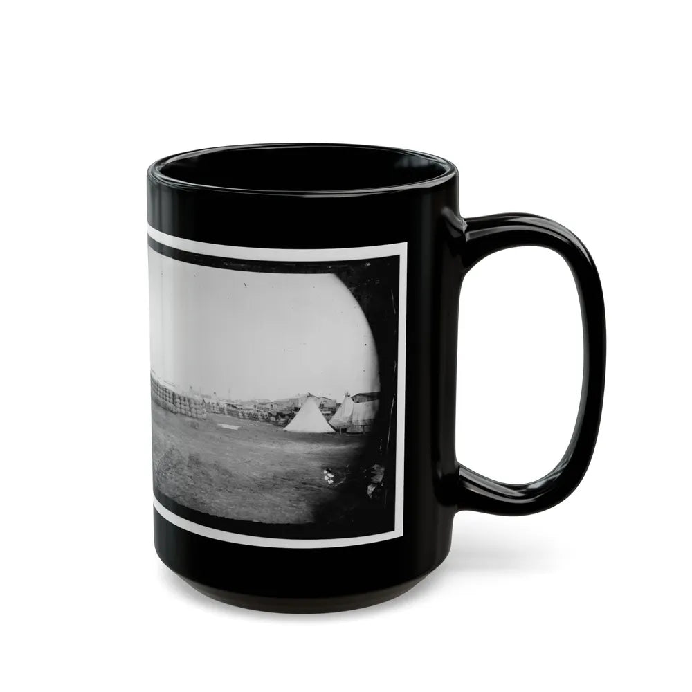 Aquia Creek Landing, Virginia. View From Commissary Department (U.S. Civil War) Black Coffee Mug-Go Mug Yourself