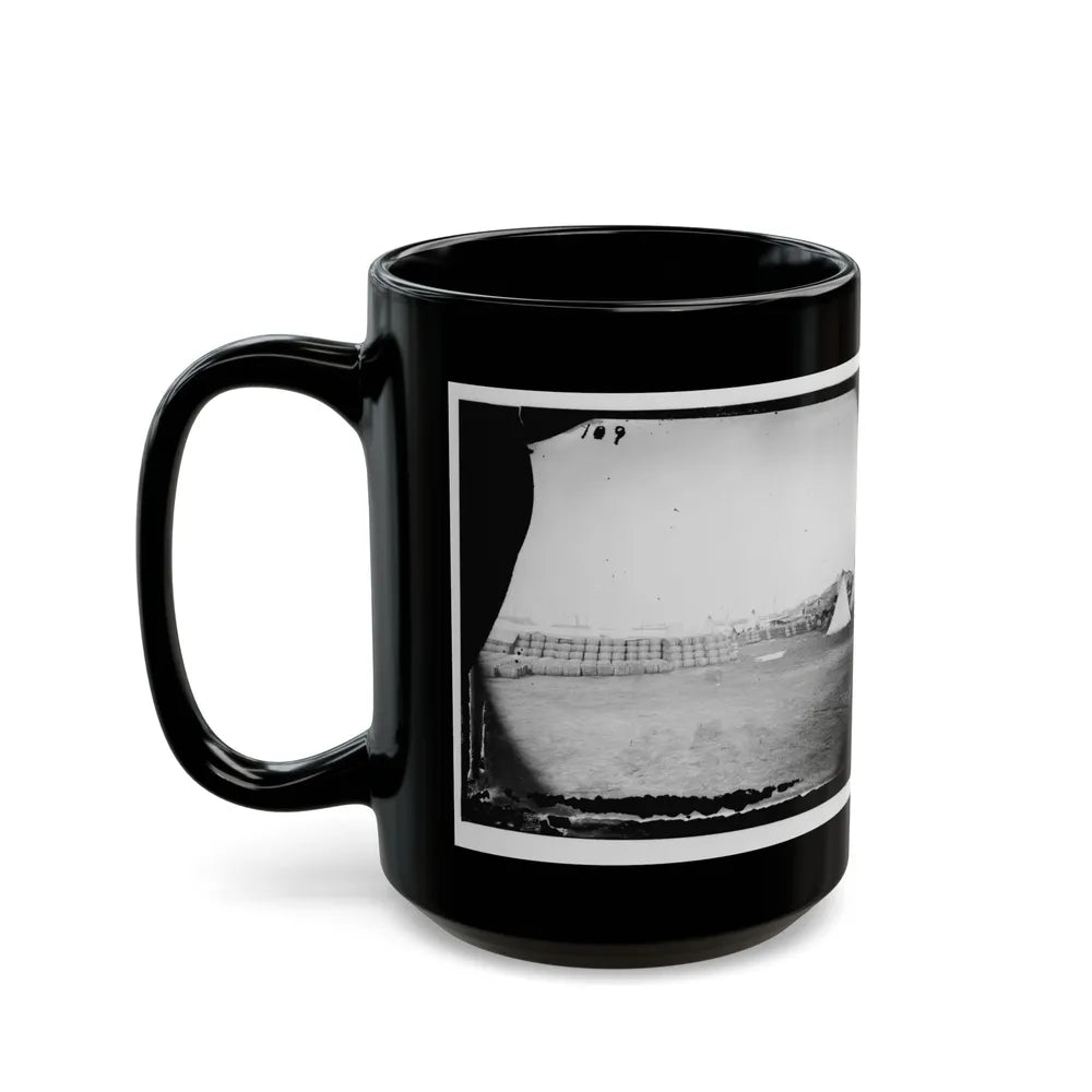 Aquia Creek Landing, Virginia. View From Commissary Department (U.S. Civil War) Black Coffee Mug-Go Mug Yourself