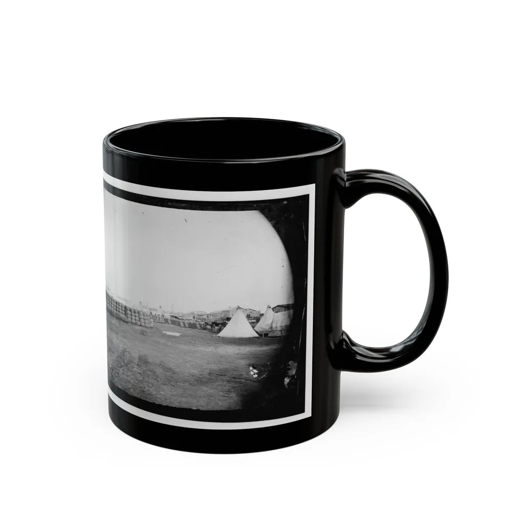 Aquia Creek Landing, Virginia. View From Commissary Department (U.S. Civil War) Black Coffee Mug-Go Mug Yourself