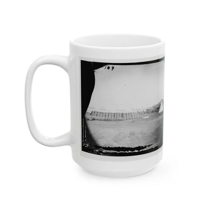 Aquia Creek Landing, Virginia. View From Commissary Department (U.S. Civil War) White Coffee Mug-Go Mug Yourself