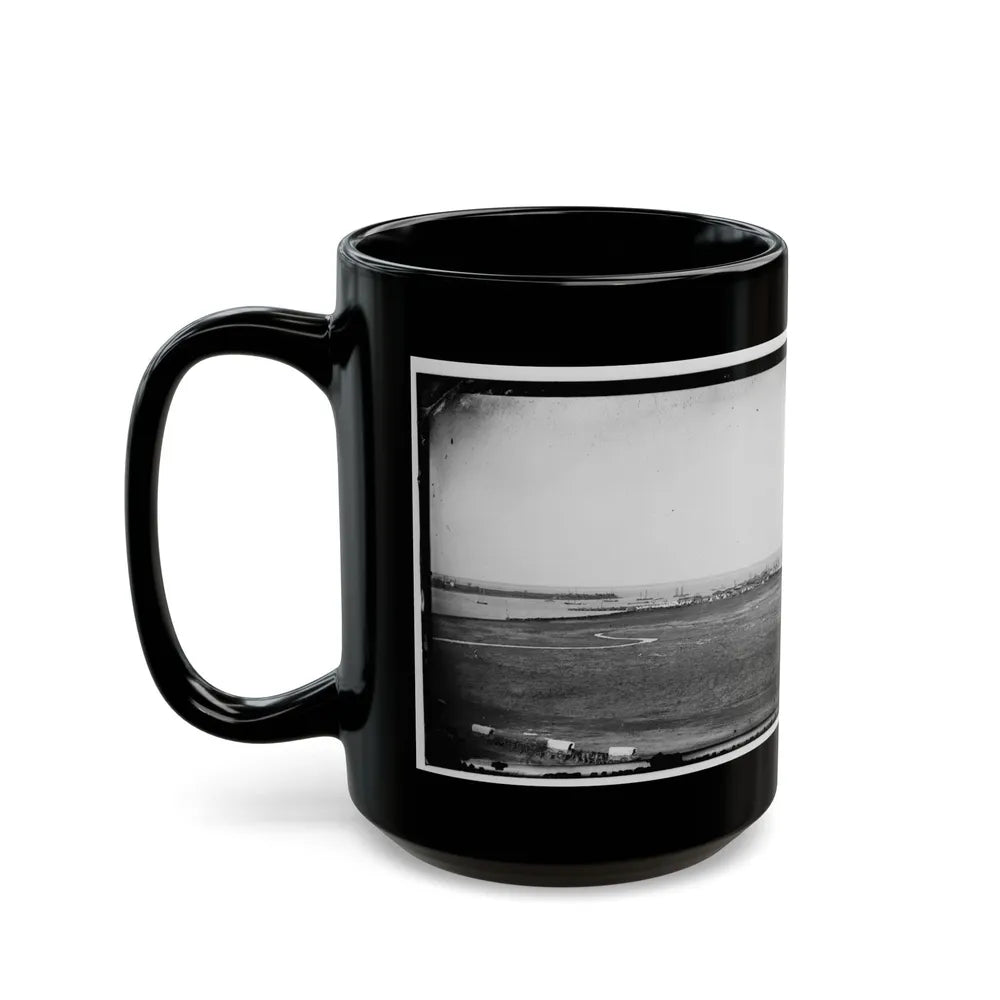 Aquia Creek Landing, Virginia. View Of Federal Supply Depot (U.S. Civil War) Black Coffee Mug-Go Mug Yourself