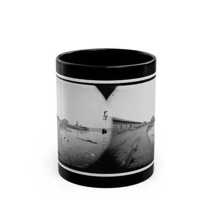 Aquia Creek Landing, Virginia. View Of Wharf (U.S. Civil War) Black Coffee Mug-11oz-Go Mug Yourself