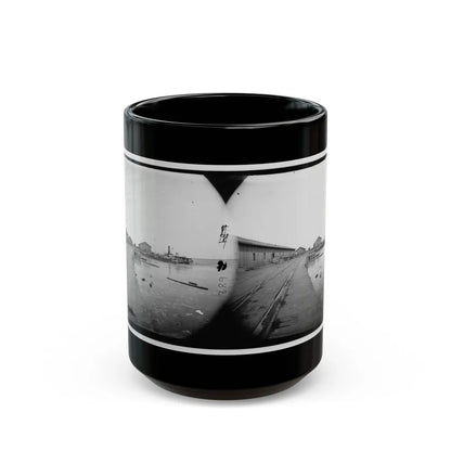 Aquia Creek Landing, Virginia. View Of Wharf (U.S. Civil War) Black Coffee Mug-15oz-Go Mug Yourself