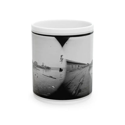 Aquia Creek Landing, Virginia. View Of Wharf (U.S. Civil War) White Coffee Mug-11oz-Go Mug Yourself