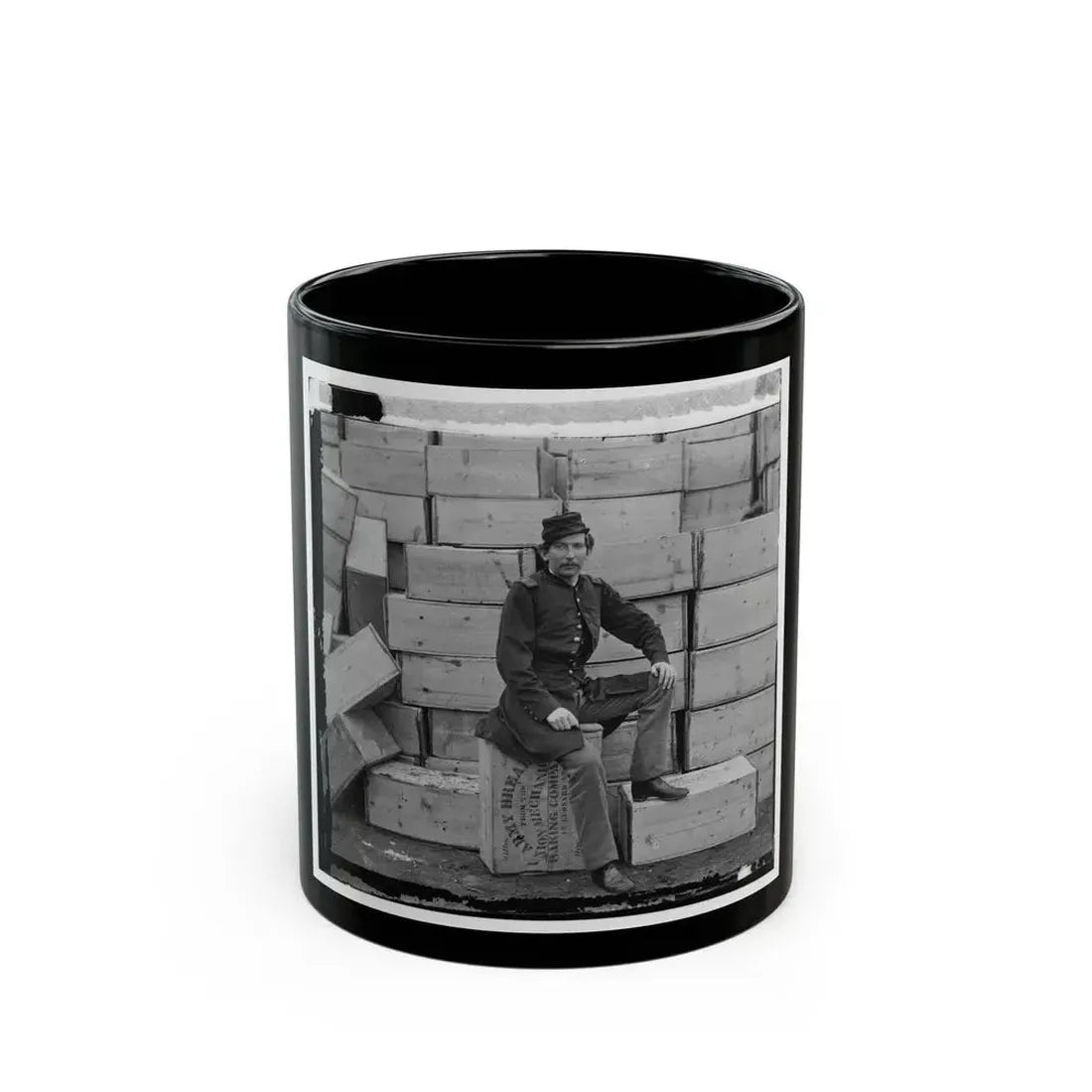 Aquia Creek, Virginia. Captain J.W. Forsyth, The Provost Marshall (U.S. Civil War) Black Coffee Mug 11oz - Go Mug Yourself