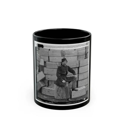Aquia Creek, Virginia. Captain J.W. Forsyth, The Provost Marshall (U.S. Civil War) Black Coffee Mug 11oz - Go Mug Yourself