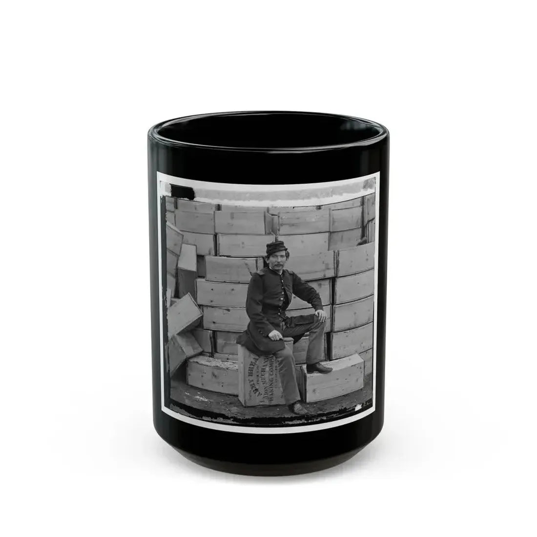 Aquia Creek, Virginia. Captain J.W. Forsyth, The Provost Marshall (U.S. Civil War) Black Coffee Mug 15oz - Go Mug Yourself