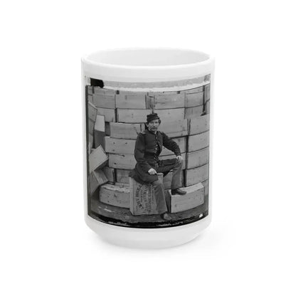 Aquia Creek, Virginia. Captain J.W. Forsyth, The Provost Marshall (U.S. Civil War) White Coffee Mug 15oz - Go Mug Yourself