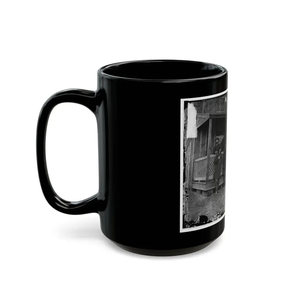 Aquia Creek, Virginia. Group Standing In Front Of Hospital (U.S. Civil War) Black Coffee Mug - Go Mug Yourself
