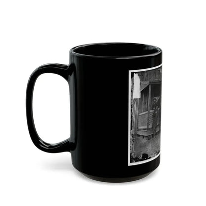 Aquia Creek, Virginia. Group Standing In Front Of Hospital (U.S. Civil War) Black Coffee Mug - Go Mug Yourself