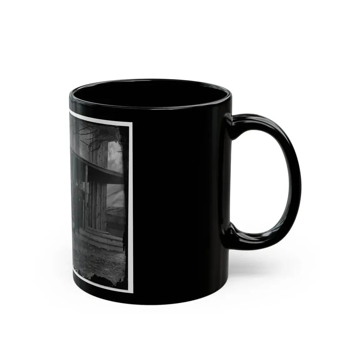 Aquia Creek, Virginia. Group Standing In Front Of Hospital (U.S. Civil War) Black Coffee Mug - Go Mug Yourself