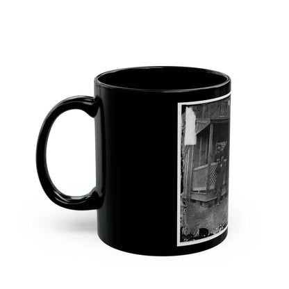 Aquia Creek, Virginia. Group Standing In Front Of Hospital (U.S. Civil War) Black Coffee Mug - Go Mug Yourself