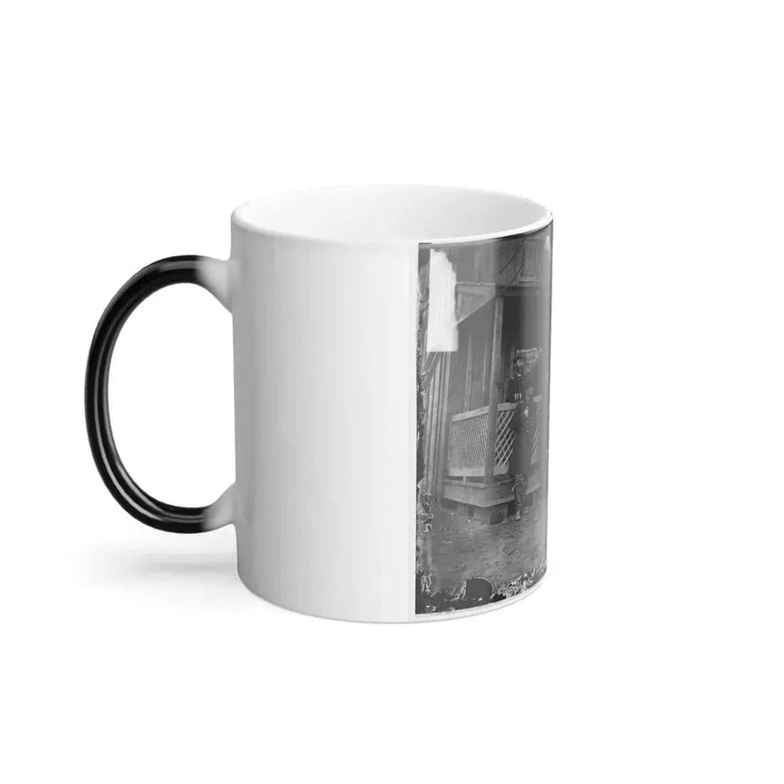 Aquia Creek, Virginia. Group Standing in Front of Hospital (U.S. Civil War) Color Changing Coffee Mug 11oz - Go Mug Yourself