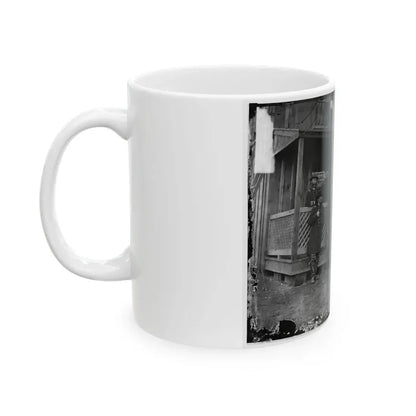 Aquia Creek, Virginia. Group Standing In Front Of Hospital (U.S. Civil War) White Coffee Mug - Go Mug Yourself