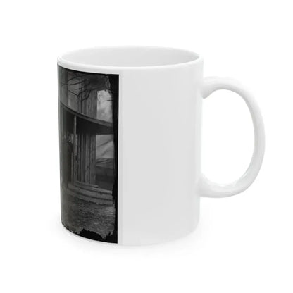 Aquia Creek, Virginia. Group Standing In Front Of Hospital (U.S. Civil War) White Coffee Mug - Go Mug Yourself