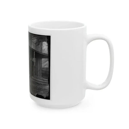Aquia Creek, Virginia. Group Standing In Front Of Hospital (U.S. Civil War) White Coffee Mug - Go Mug Yourself